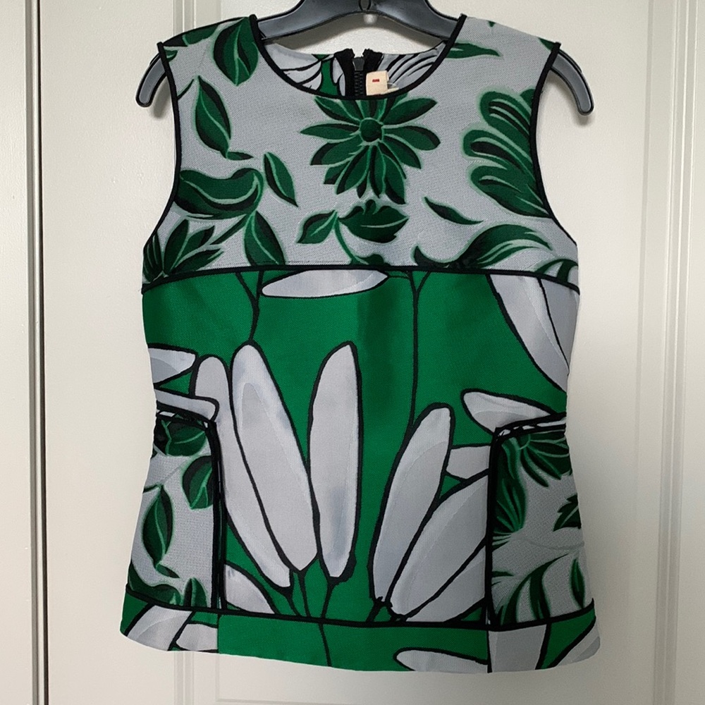MARNI EMERALD, BLACK, GREY TOP